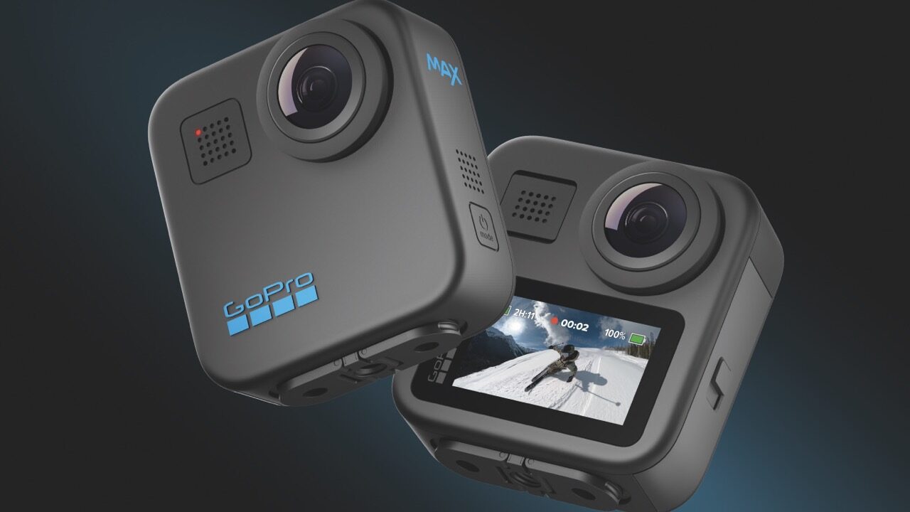 Two small black cameras. One is plain while the other has a small screen at the bottom