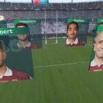 A picture showing a sports pitch with graphics of players overlaying by Vizrt